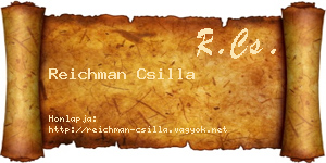 Reichman Csilla névjegykártya